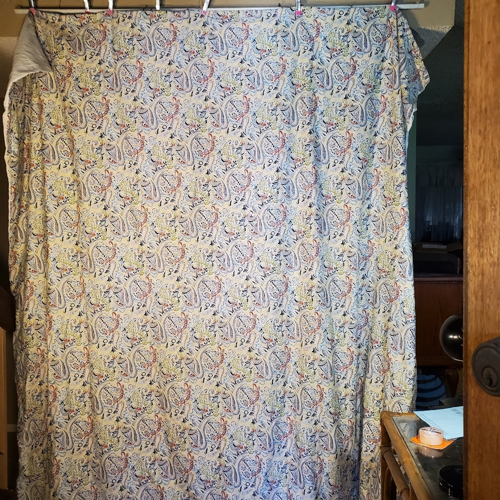 Tribeca Living Boho Paisley Pattern Duvet Cover Button Closure 85" W X 88.75" L